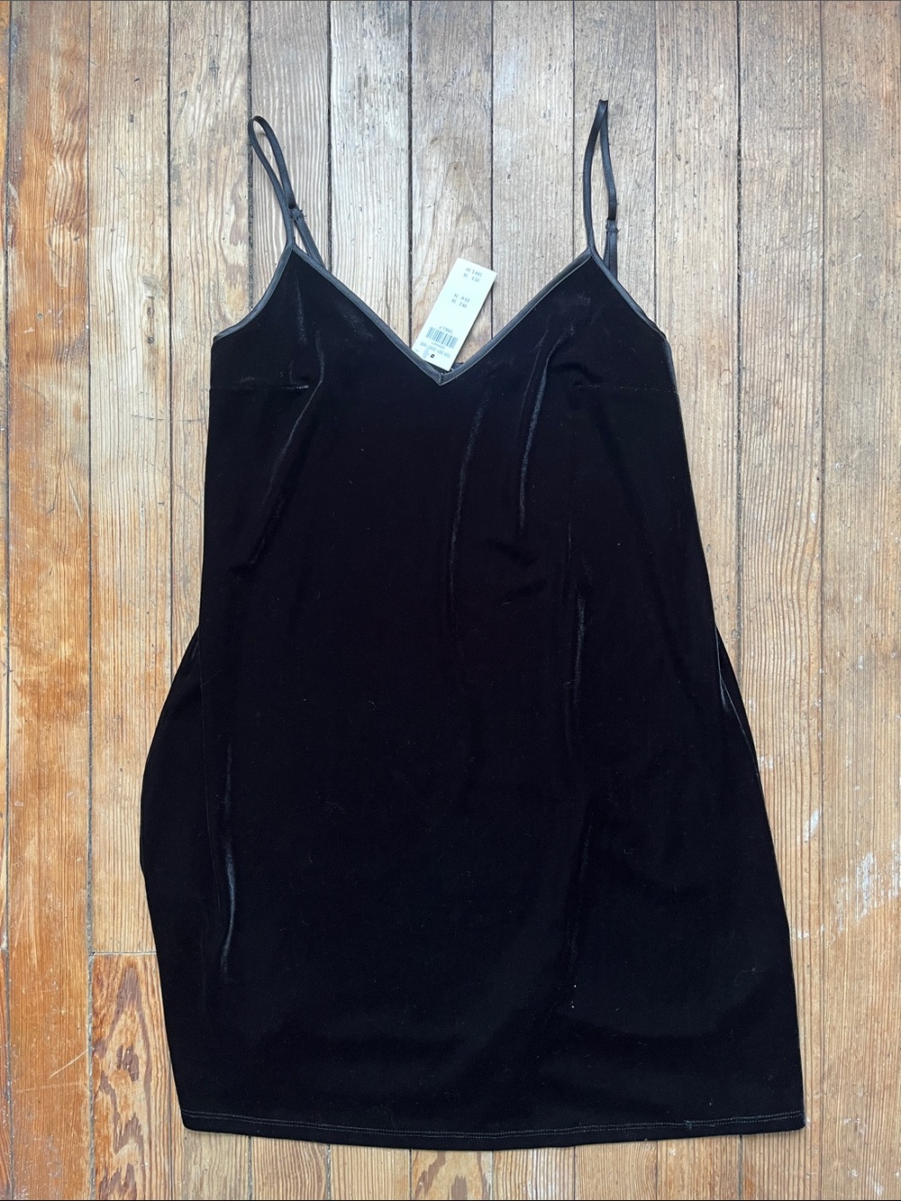 Abercrombie & Fitch Black Velvet Slip Dress NWT
